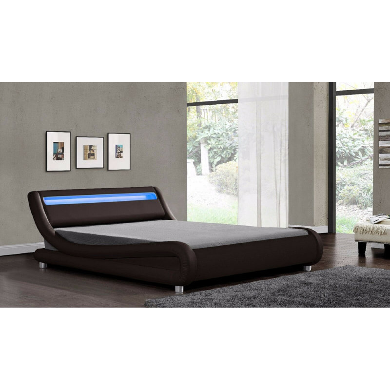 Kyara Upholstered Bed, Black/White, Kingsize (5')
