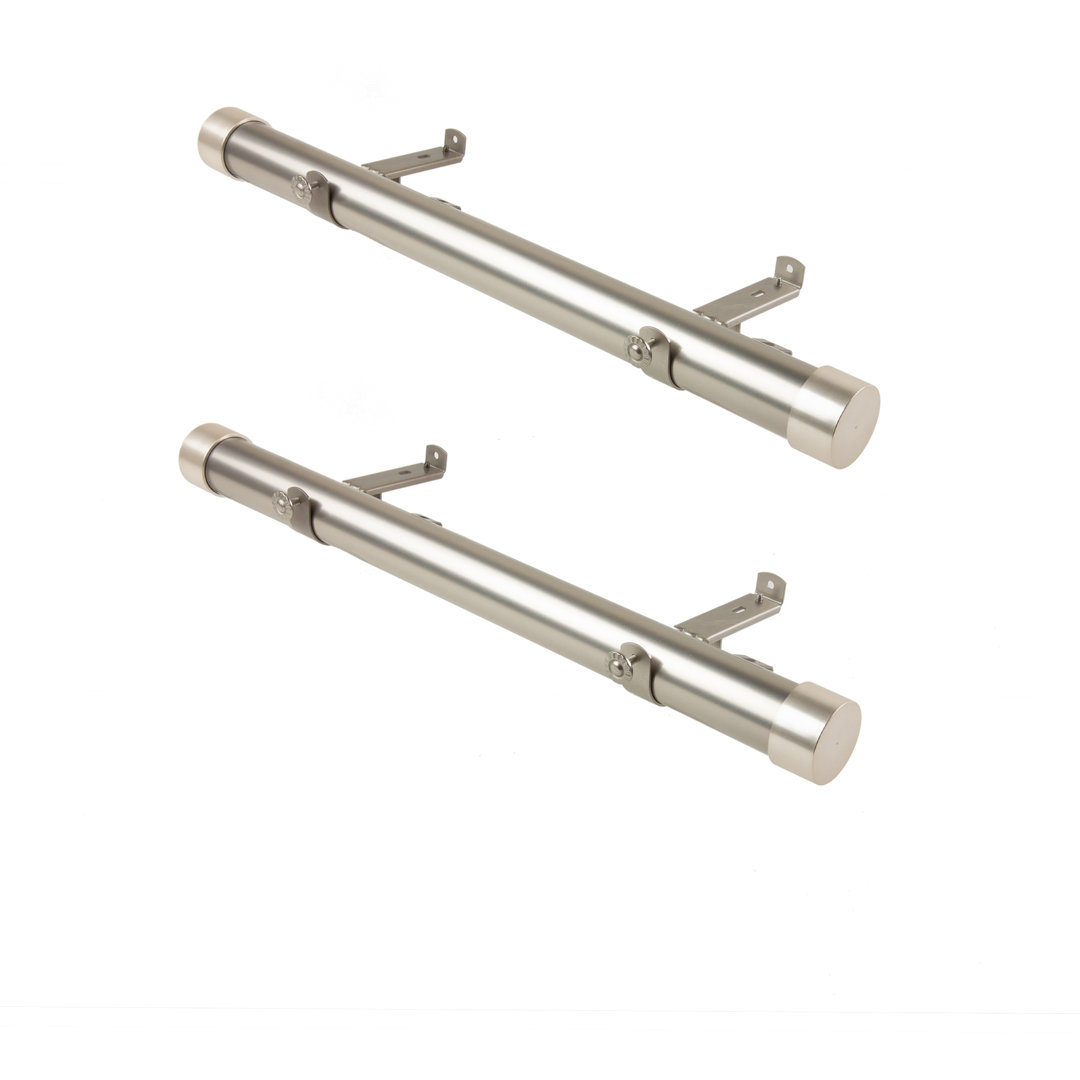 Steel Adjustable Single Curtain Rod (Set of 2) Winston Porter 