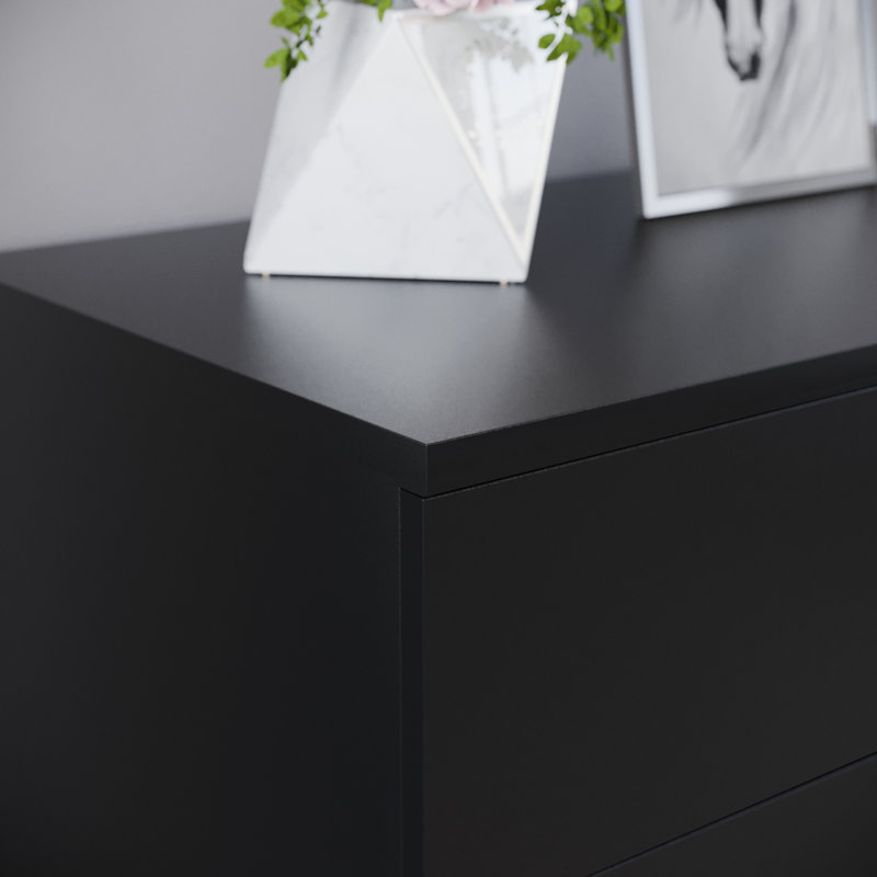 Maybery 4 Drawer Chest, Black