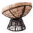 Wicker Swivel Accent Chair With Cushion-546985988