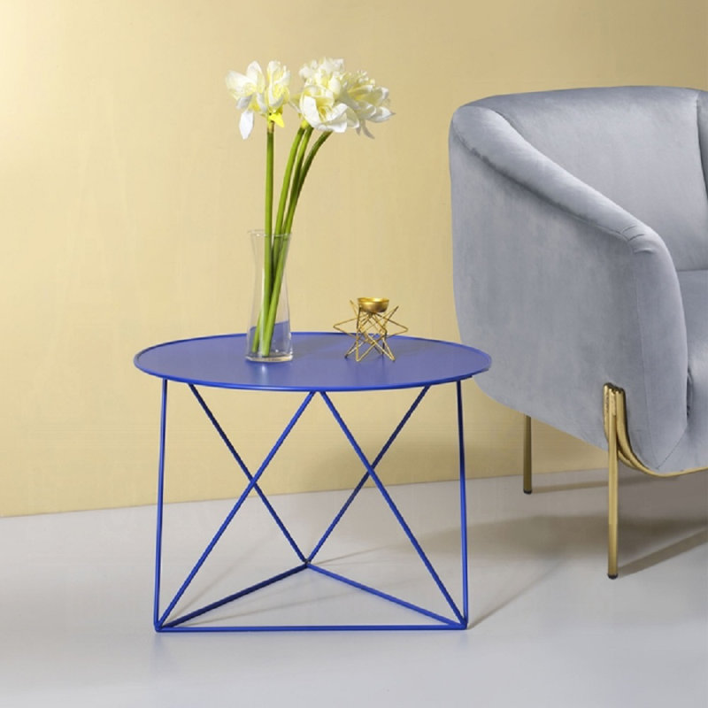 Epidia Accent Table, Blue