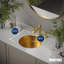 Lavabo de salle de bain circulaire encastrable en acier inoxydable 15,75 po Karran Cinox-95277352