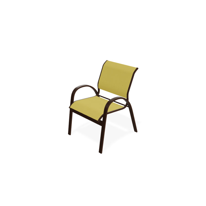 Chaise de patio empilable Hiraku, Jaune 43D, Kona texturé