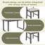 Ensemble de salle à manger en bois massif 6 pièces avec table rectangulaire et 4 chaises avec banc