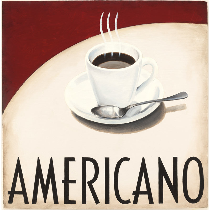 "Café moderne III" par Marco Fabiano, reproduction d'art sur toile non encadrée, H 12 po x l 12 po