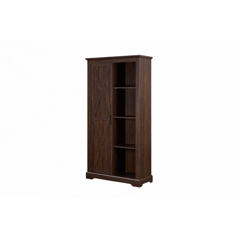 Grande armoire de rangement rustique Farmhouse, Espresso
