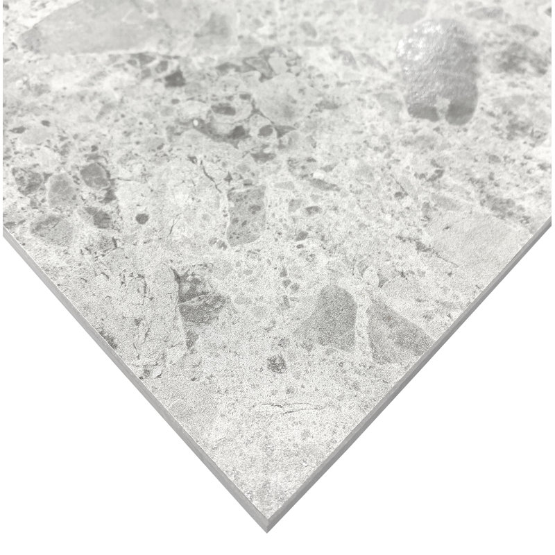 Carreau de mur et de sol en porcelaine aspect pierre 24 po x 24 po Ambience, Argent