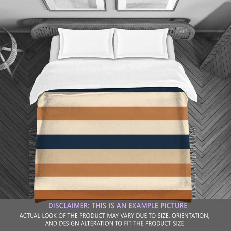 Striped Comforter, Brown/Blue, Twin Comforter