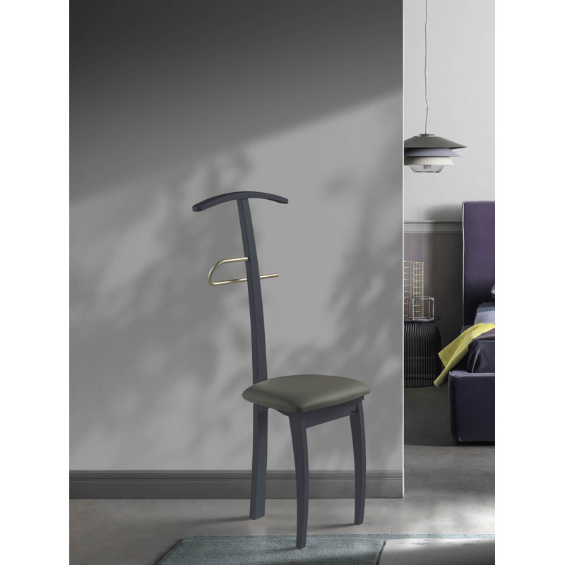 Erich Freestanding Valet Stand, Jet Black