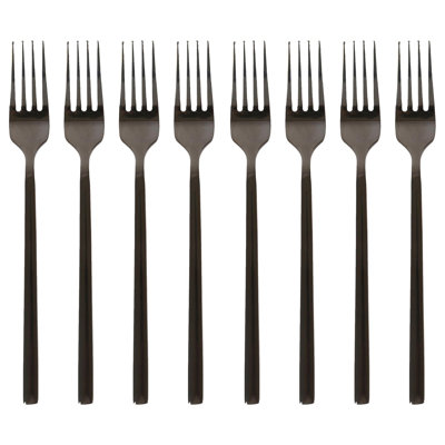 Stainless Steel Dinner Forks - 19.5cm - Pack of 8