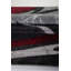 Tapis de plancher rouge à motif abstrait à velours courts en polypropylène de style Mid-Century Spruce Hill de 5 pi x 8 pi ou 6 pi x 9 pi-27718803