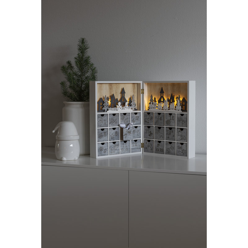 Advent Calendar LED Wooden Silhouette
