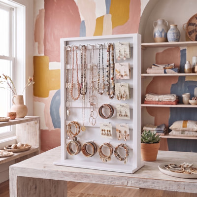 Jewelry Stand Display with Hooks