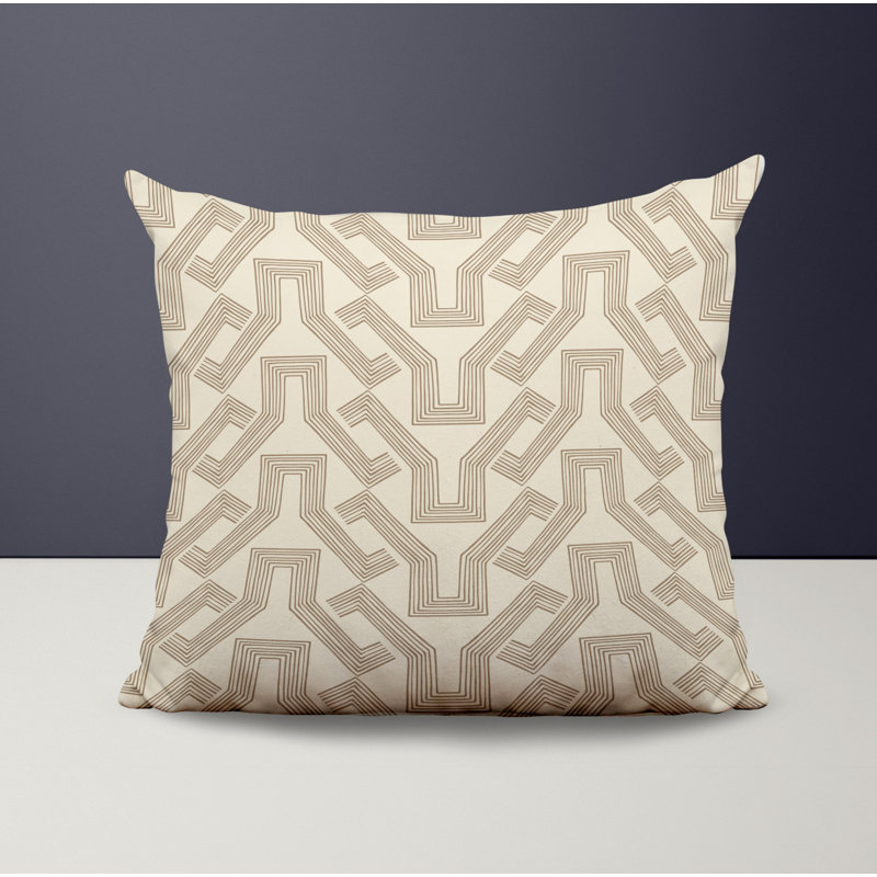 Housse et insert de coussin décoratif en polyester, Beige, L 15 po x H 15 po