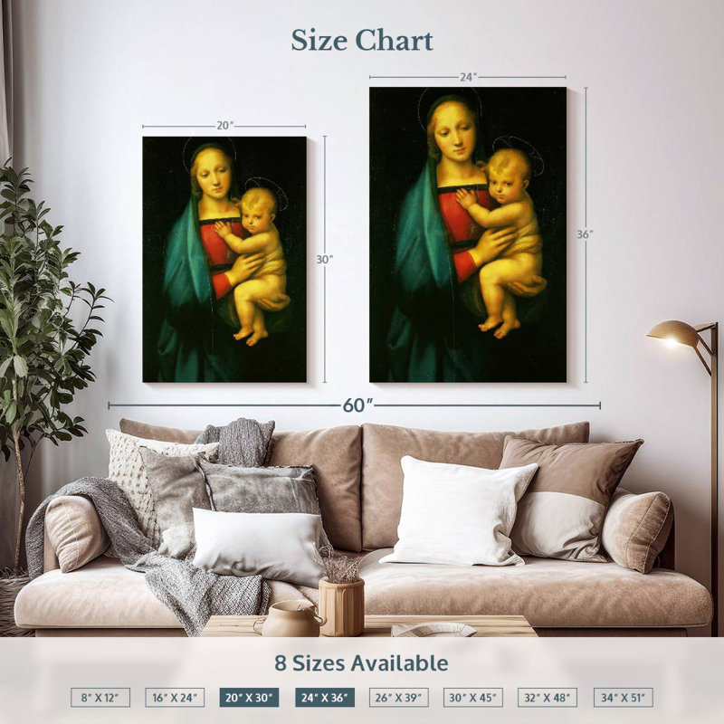 Leisha Madonna Del Granduca, H 36 po x l 24 po