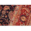Tapis bleu marine / rouge à motif floral fait à la main 6 pi 2 po x 9 pi 3 po Bellwood