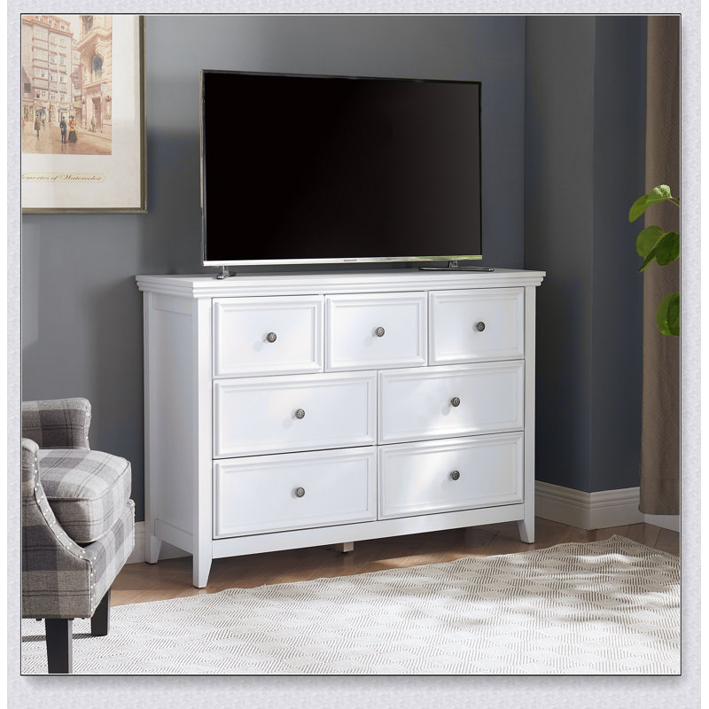 Commode 7 tiroirs Modern, commode 7 tiroirs, Blanc