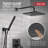 Delta Modern 14 Series Square Rain Shower System Faucet Set, Rainfall Matte Black Shower Head and Handle Set, Valve Trim Kit, 10 Inch, Matte Black (Valve Not Included-123443794