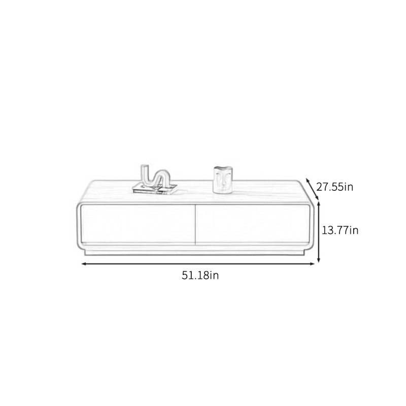 Table basse Log, H 13,77 po x L 51,18 po x l 27,55 po
