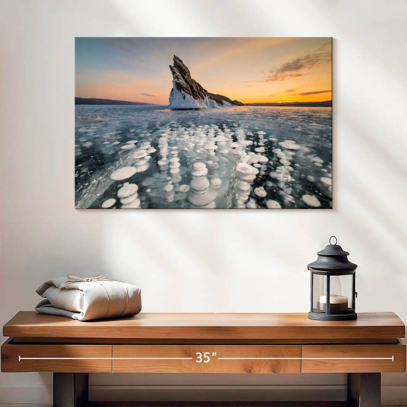 Lake Baikal Frozen Bubbles, 16" H x 24" W