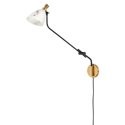 Applique murale à bras articulé grand format Cumberland, une seule lumière
