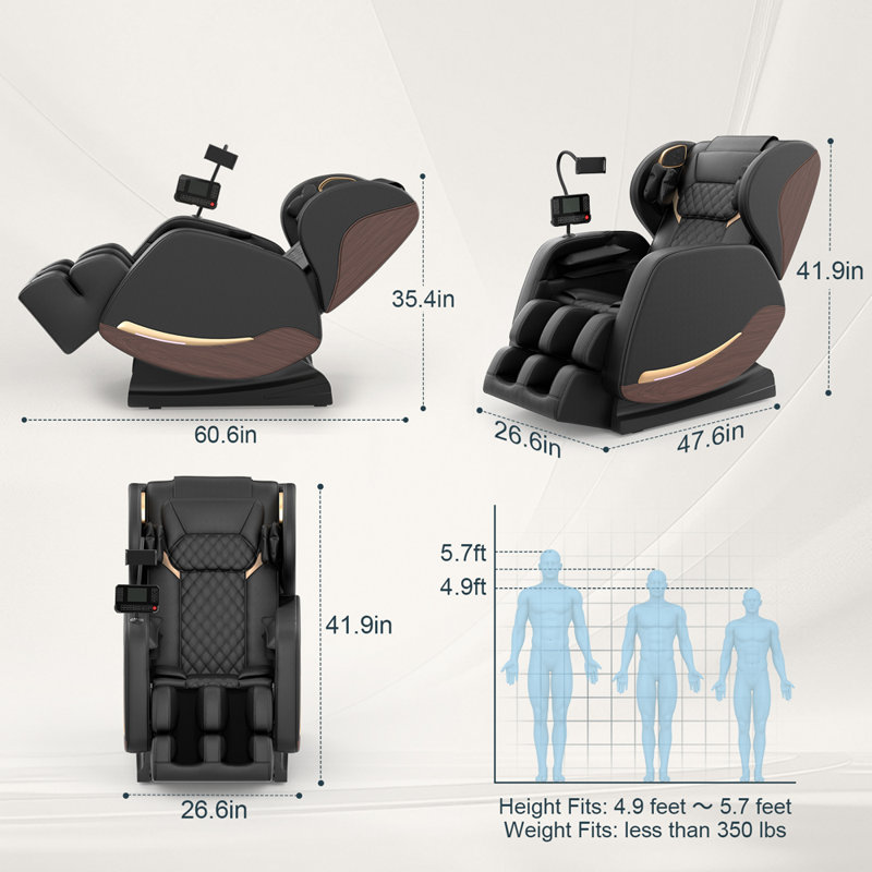 Otillia Zero Gravity Massage Chair with Heat Foot Rollers & Bluetooth,10 Auto Modes
