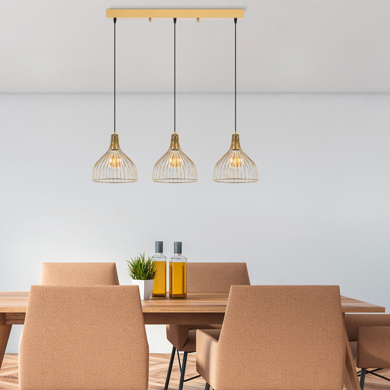 Luminaire suspendu en forme de dôme à 3 lumières pour îlot de cuisine