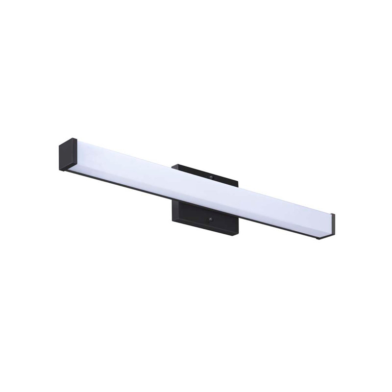 24" LED Square Linear Vanity Light, 2" H x 24" W x 2.625" D, Matte Black