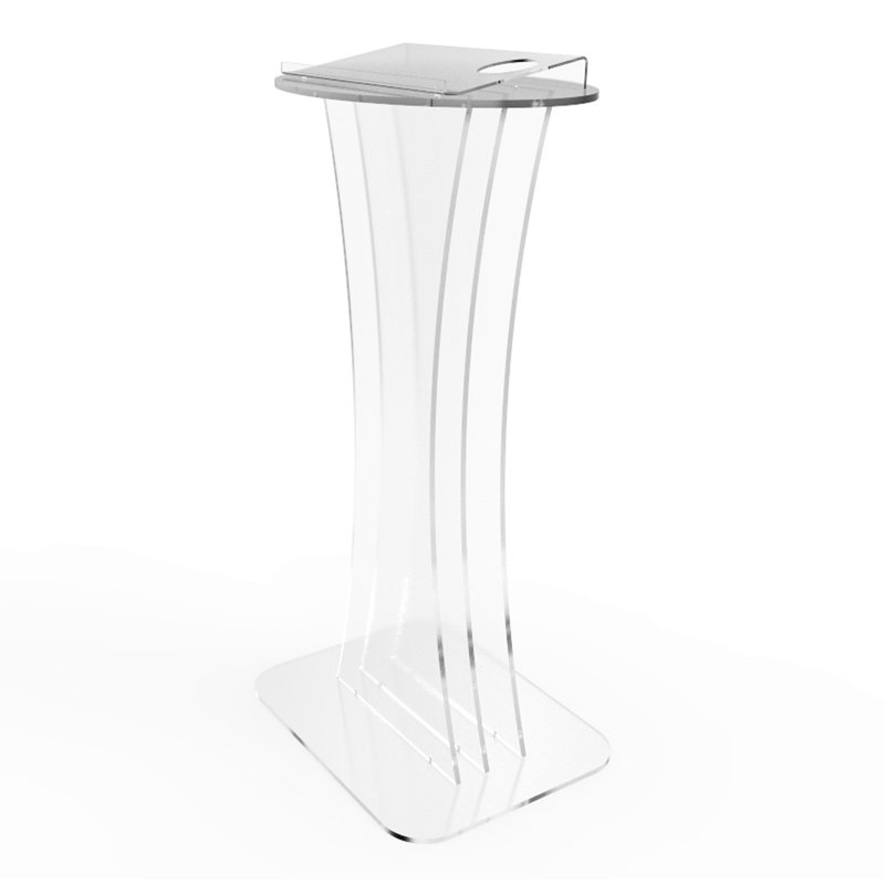 Podium, acrylique fantôme transparent, chaire, lutrin - 1803-1 Assemblage facile requis