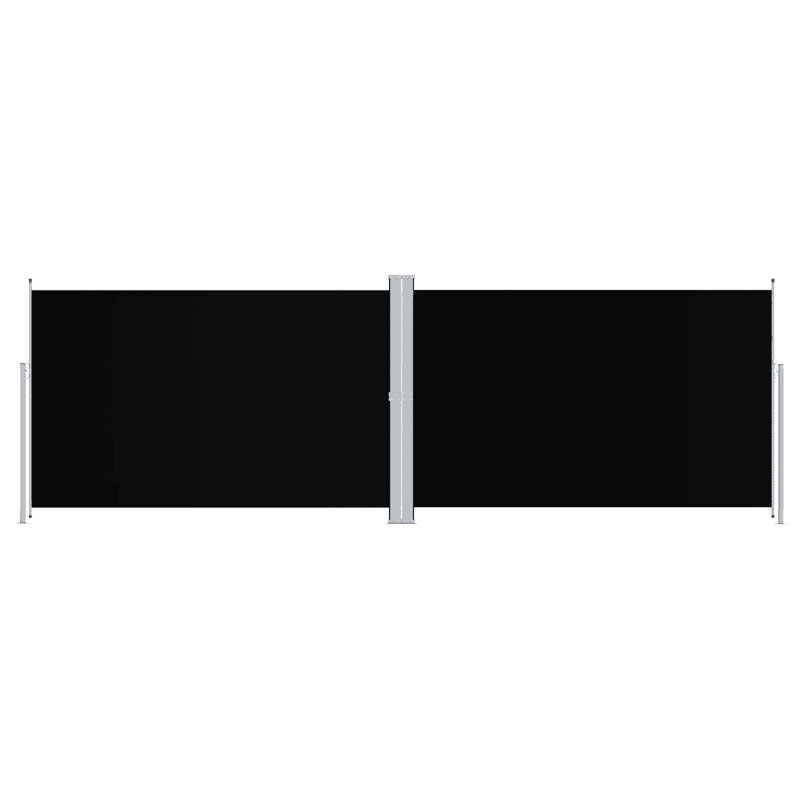 Dakota Fields 600cm W Plastic Cover Motorised Retractable Side Awning, Black