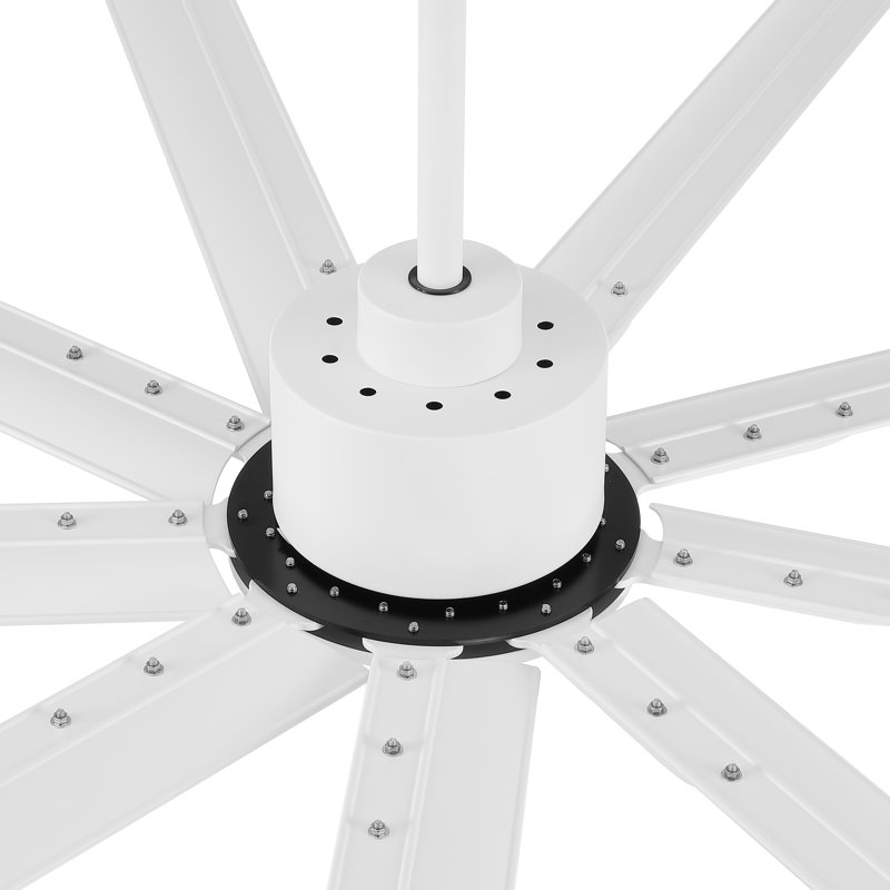 Layahna 96'' 9 Blades Indoor Ceiling Fan with Remote, White