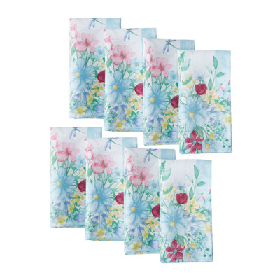 Serviettes de table printanières et estivales à motif floral d'Alger