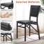 Folding Dining Chairs, Kitchen Armless Side Chairs With Padded Seats, Foldable PU Leather Dining Chairs For Home Kitchen Living Room-128908517