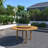 Anautica 4 - Person Eucalyptus and Teak Solid Wood Patio Dining Set Umbrella Hole Included Round Table
