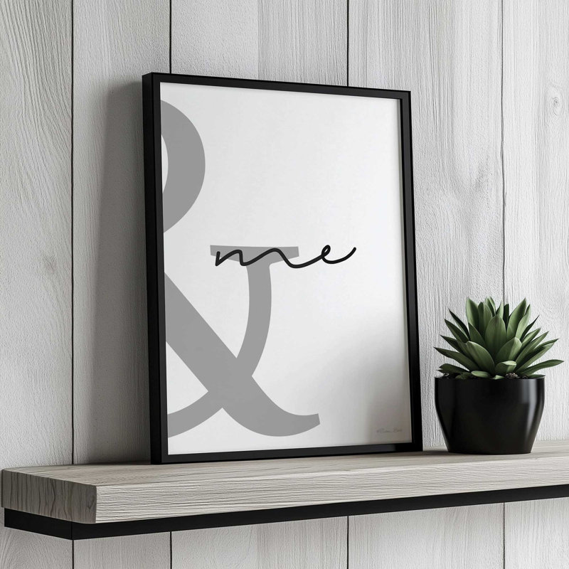 «You and Me B» par Susan Ball, reproduction d'art, L 30 x H 40, Argent, Impression encadrée
