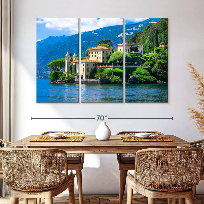 Sebbie Lake Como View, 42" H x 65" W
