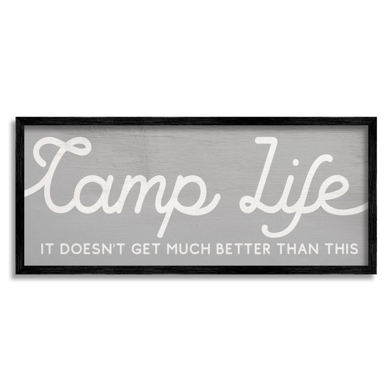 Art mural sur toile tendue «Camp Life Better Than This» par Daphne Polselli, H 17 po x l 40 po x P 1,5 po, Toile tendue