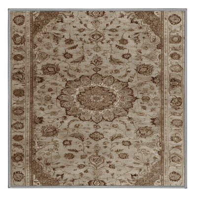 Machine Washable Persian Gray Area Rug