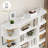 71" Tall Corner Bookshelf with Charging Station & Coffee Stand-942124353