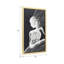 Art mural abstrait abstrait moderne 36 x 59, femme, blanc et noir, H 59 po