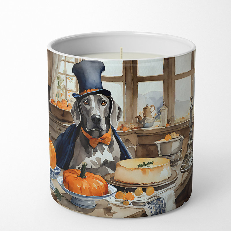 Bougie parfumée Pumpkin Pie avec support en céramique