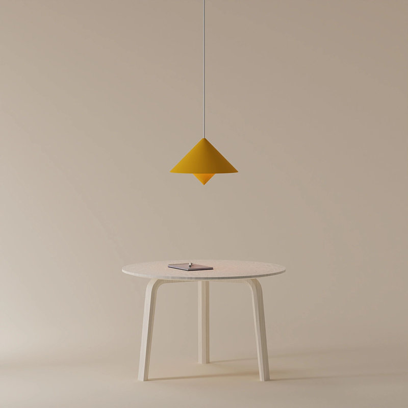 Jai Pendant Light, White, Sunrise, 11'' H x 9.84'' W x 9.84'' D