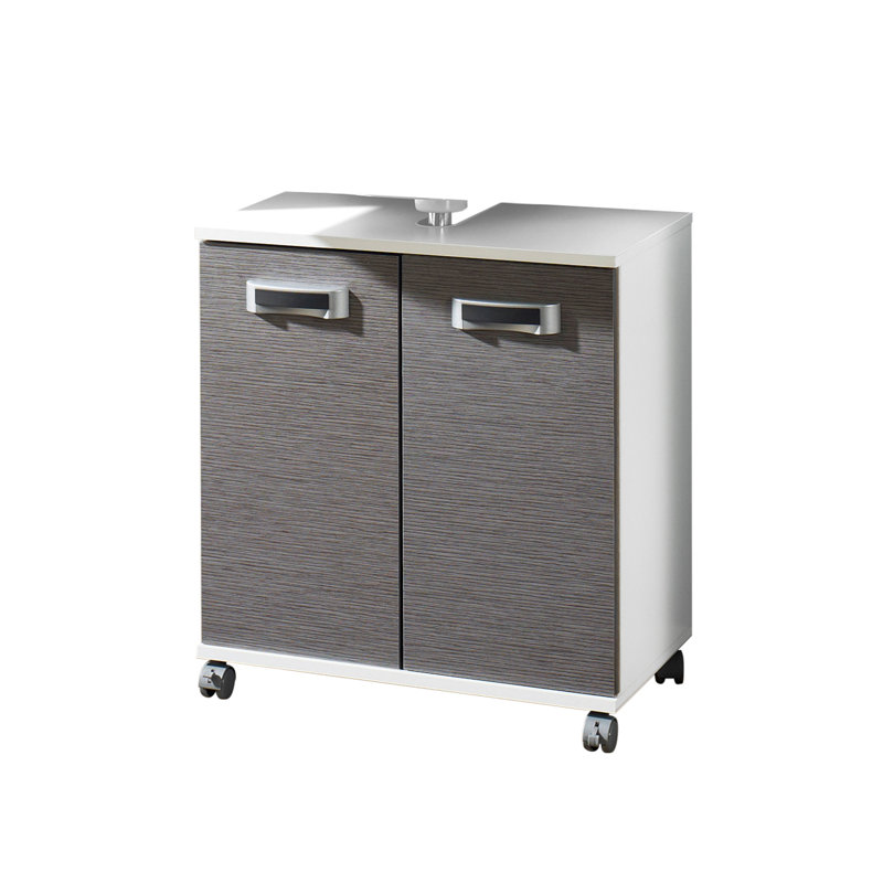 Cadiz 59.8cm Bathroom Vanity Base Only, Grey/Brown/Blue
