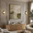 1- Light Dimmable Milky Glass Wall Sconce