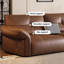 Causeuse-coussin standard en cuir véritable brun-1884724010