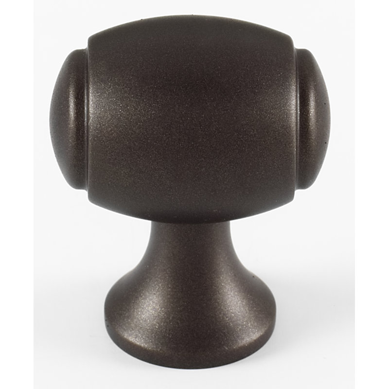 Royale Barrel Oval Knob, Chocolate Bronze, 1.25" H x 1.13" W x 0.63" D