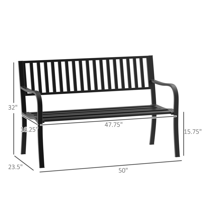 Banc de jardin extérieur, banc de patio