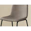 Chaise de bureau à hauteur de bar avec aspect en cuir brun et base en métal noir avec base rembourrée taupe douce