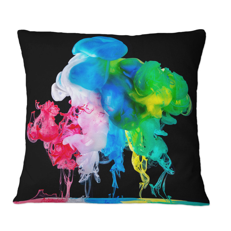 Abstract Throw Pillow, 18" x 18"