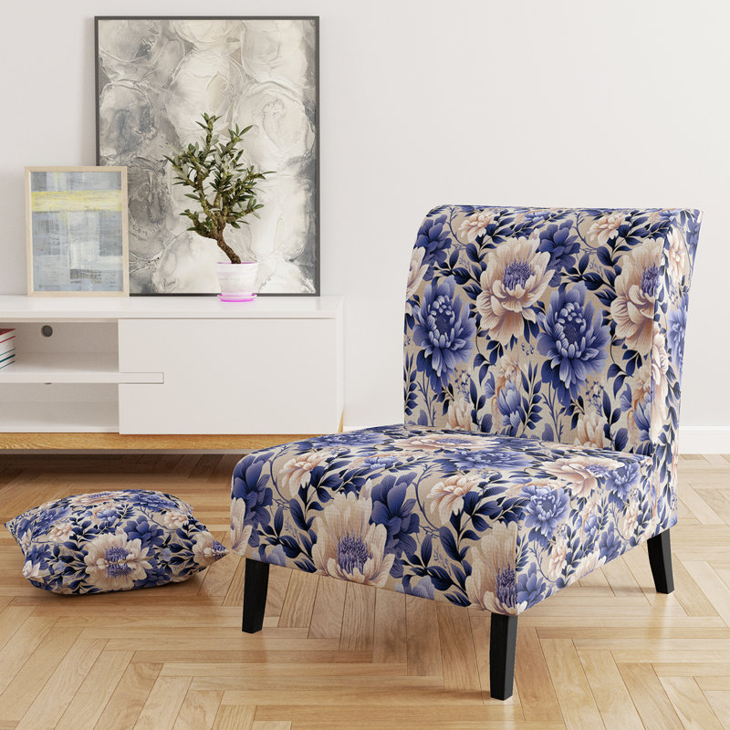Mauve persan Paisleys - Fauteuil de chambre rembourré Boho, fauteuil d'appoint à motif cachemire